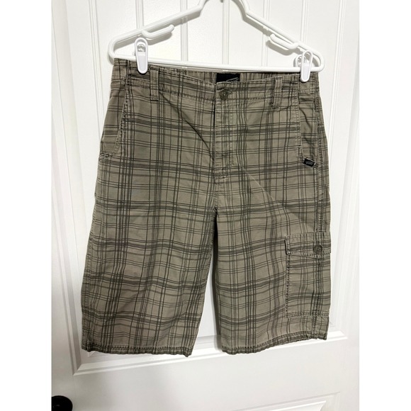 Vans Other - Vans Cargo Shorts Mens 30 Olive Brown Plaid Checkered Skateboarding Casual